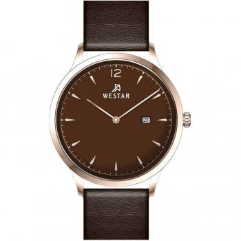 Westar Profile, orologio da uomo, cinturino in pelle, quadrante marrone