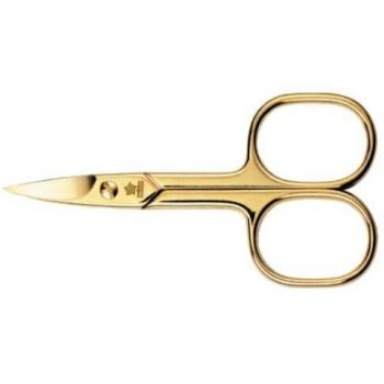 Pfeilring Nagelschere, 9 cm, goldbeschichtet