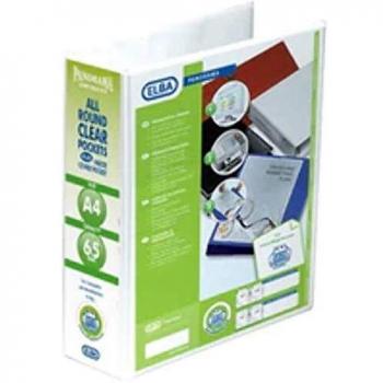 Elba Ring Binder A4 White Pack of 5