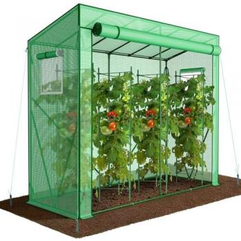 Invernadero Vounot Tomate Eco 200x77x170 cm – Puerta Amplia y Ventanas Duales Verde