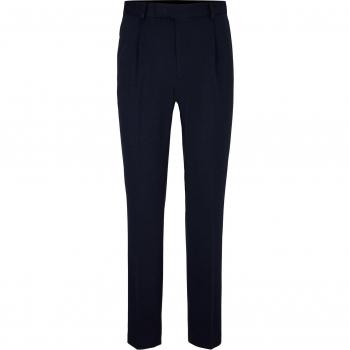 JOOP! Herrenbundfaltenhose Blau Jersey, Regular Fit, Größe 50