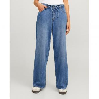 Jack & Jones Jeans Pixi Wide Linen Blend JJXX Denim Blu Chiaro 32