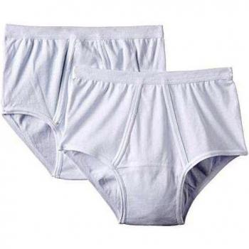 Paquet de deux slips masculins classiques à ouverture latérale AS02335 52 blanc