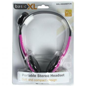 On-Ear Headset 2x 3.5 mm Kabelgebunden mit Mikrofon Rosa