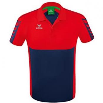Erima Six Wings Double-Stripe Polo – Navy, Size L