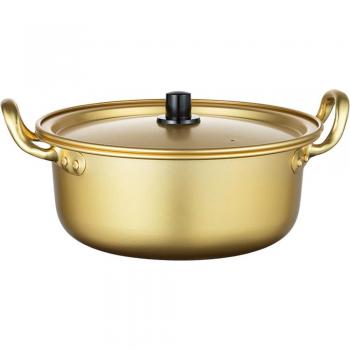 Nong Shim Snack Line Korean Stretched Noodles in Yellow Aluminum Pot