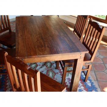 Guru Shop Kolonialstil-Esstisch Modell 6, Braun, Länge: 180 cm, Beschlagloser Tisch