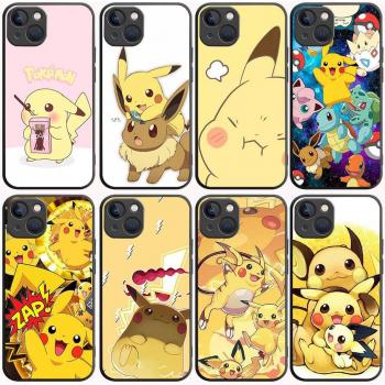 B-81 Pikchu Pokemon funda negra para OPPO A5 A9 A15 A16 A55 A94 A95 A96 Reno 6 7 8 10 5G Realme 7I 8I C30 C31 VIVO V23E V25 V27 Pro Y20S Y17S OPPO Reno 7