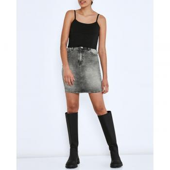 Top de mujer Noisy May negro, tirantes, escote recto, poliéster y elastano