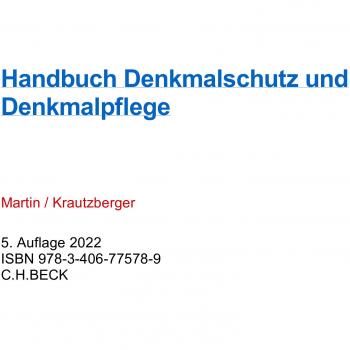 Handbuch Denkmalschutz und Denkmalpflege