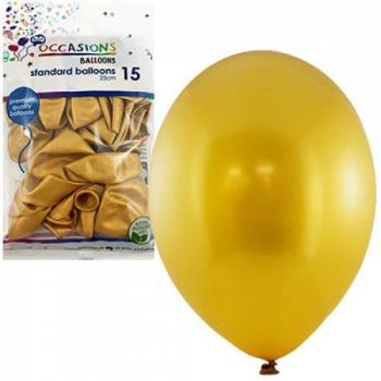 Alpen Gold Balloons 25cm (15 Pack)