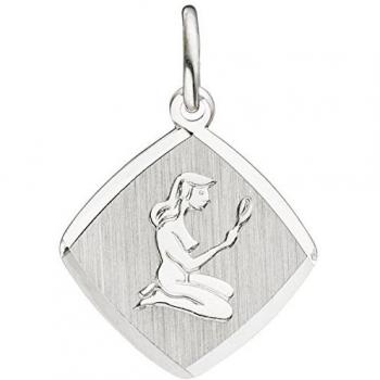 Sternzeichen Jungfrau Anhänger aus 925 Sterling Silber matt