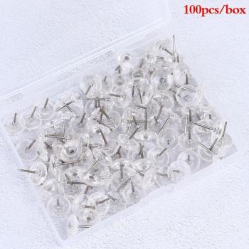 Transparent 100-Piece Multi-Purpose Pushpins