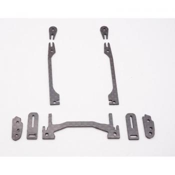 Carbón Mini‑4x4 Tamiya – Pièces d’Avant pour Châssis FMS