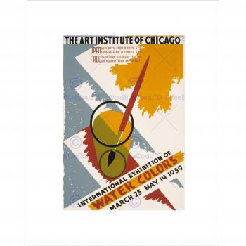 Rahmenedruck Chicago aus AD International Wasserfarben-Institut