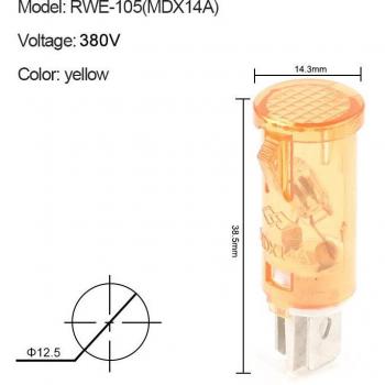 Lámpara de Señalización MDX-14A en Panel con Neón