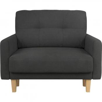 Polstersessel Triplo in Vintageoptik, grau