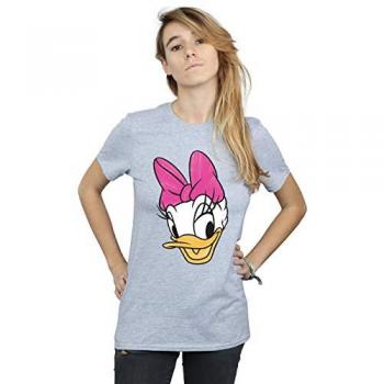 Women’s Daisy Duck Print Boyfriend T‑Shirt, Grey