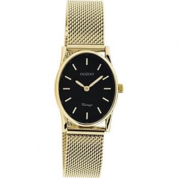 OOZOO Vintage Oval Gold & Black Watch