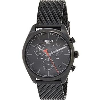 Tissot Men's PR 100 Black Mesh Chronograph Watch