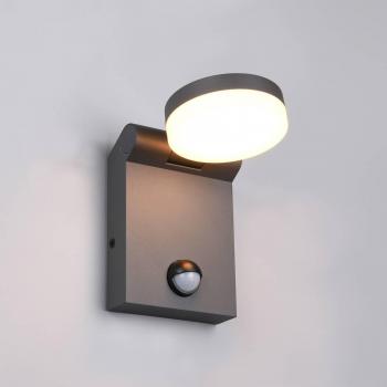 Trio Adour LED Wall Light, Outdoor, Anthracite, Sensor, Tiltable, CCT