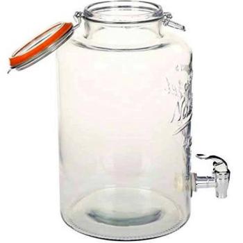 VidaXL's XXL Water Dispenser with Transparent Glass and Faucet, 8 L
