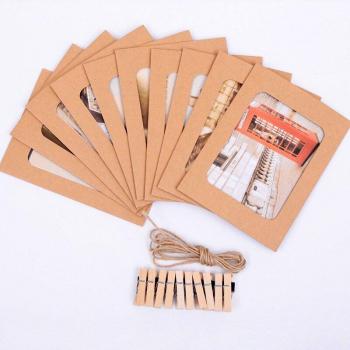 6-inch 10-pack Paper Photo Frames for Wedding Decorations
