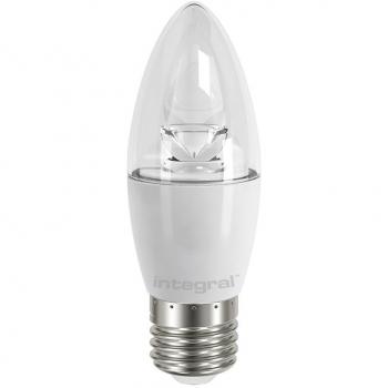 Integral LED Clear Candle Lamp (E27, 5.9W, 2700K, 470lm)