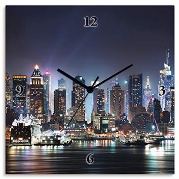 Wanduhr ARTLAND New York City Times Square blau