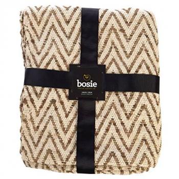 Premier Housewares Bosie Beige Chevron Throw