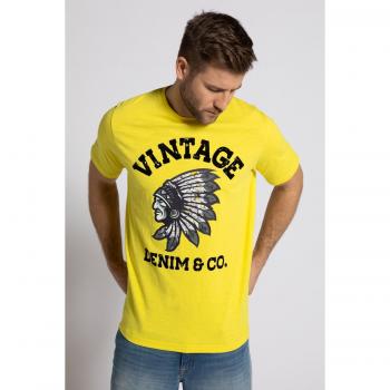 5XL Yellow Cotton T-Shirt for Men, Plus Size, JP1880