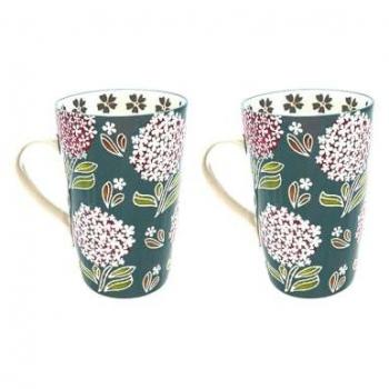 Coffret Duo Cottage 50 cl, Motif Floral Vert