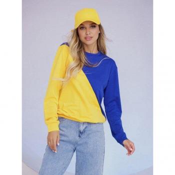 ISSA Plus Sweatshirt in Blau und Gelb