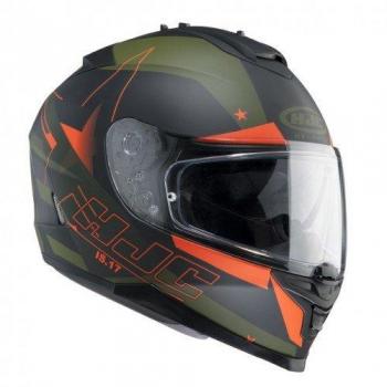 HJC IS‑17 MC-7F Helm – Gr. 58, farblich oliv orange schwarz