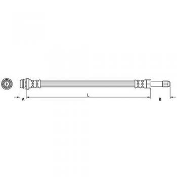 Metzger Bremsschlauch hinten Skoda Rapid