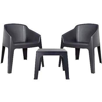 Conjunto Mesa & Sillas Baku en Antracita
