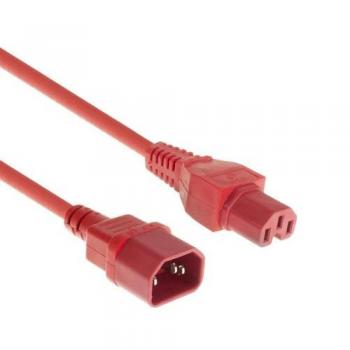 Câble de transmission Microconnect PE1415R18 rouge, longueur 1,8 m, connecteurs C14 et C15