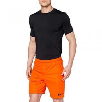 NIKE Men's Park II NB Soccer Shorts, Safety Orange and Black Colorway, 2XL