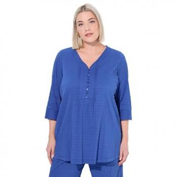 Ulla Popken Bubble‑Tunika Damenblau 54/56