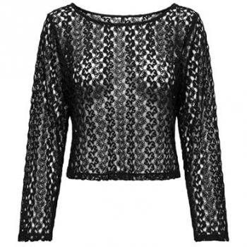 Pull ONLY Femme Dentelle Noir