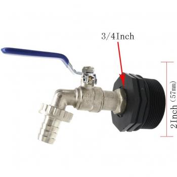 IBC Gartenadapter 60mm Extern zu 13mm, 15mm, 20mm, 25mm Wasseranschluss