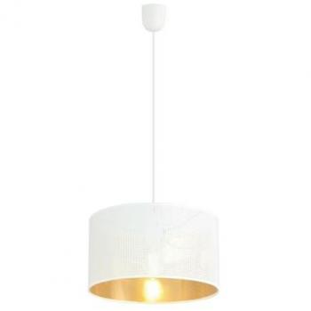 Lustre Aston Epikasa, Acier et Tissu, Dimensions 35x100x35 cm