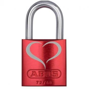 Abus Lucchetto Love 72-40 Rossa con Sistema a Due Chiavi