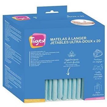 Protège-matelas jetables Tigex, lot de 20 unités