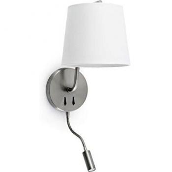 Faro Barcelona Berni 29331 – Wandleuchte mit Metallkörper und Stoffschirm