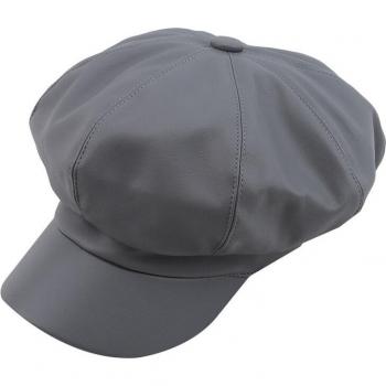 Gorro Casual de Piel Sintética para Mujer