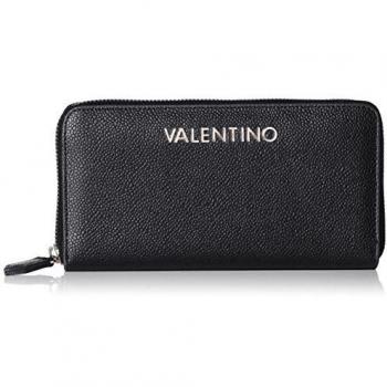 VALENTINO BAGS Geldbörse DIVINA, mit leicht genarbter Oberfläche und silberfarben