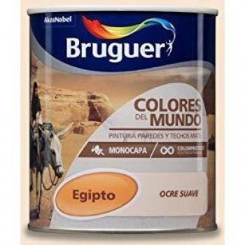 BRUGUER-Pintura Plástica Colores del Mundo Egipto Ocre Suave 750 ml