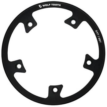 Direct Mount Wolf Tooth Chainring Shield – Black, Stainless Steel (24/26T)
