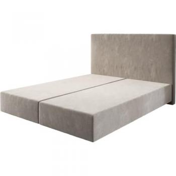 DELIFE Boxspringbett Dream-Well 160x200 cm Mikrofaser Beige